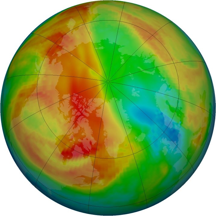 Arctic ozone map for 06 February 2003